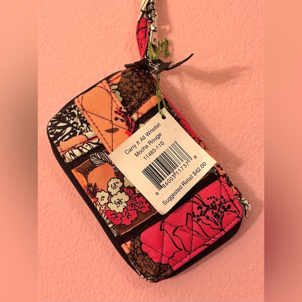 Vera Bradley “Carry It All Wristlet” in Mocha Rouge - Picture 4 of 5